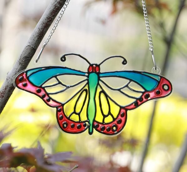 Butterfly stained glass simple design