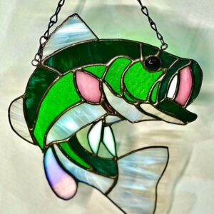 Fish designed hanging stained glass