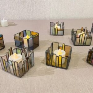 Candle Decor Stained Glass Design